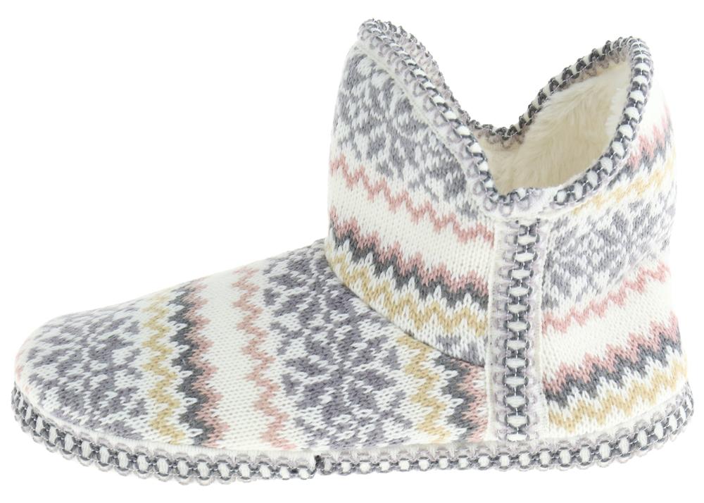 capelli-new-york-fairisle-knit-slipper-boot-hausschuhe-m image 3