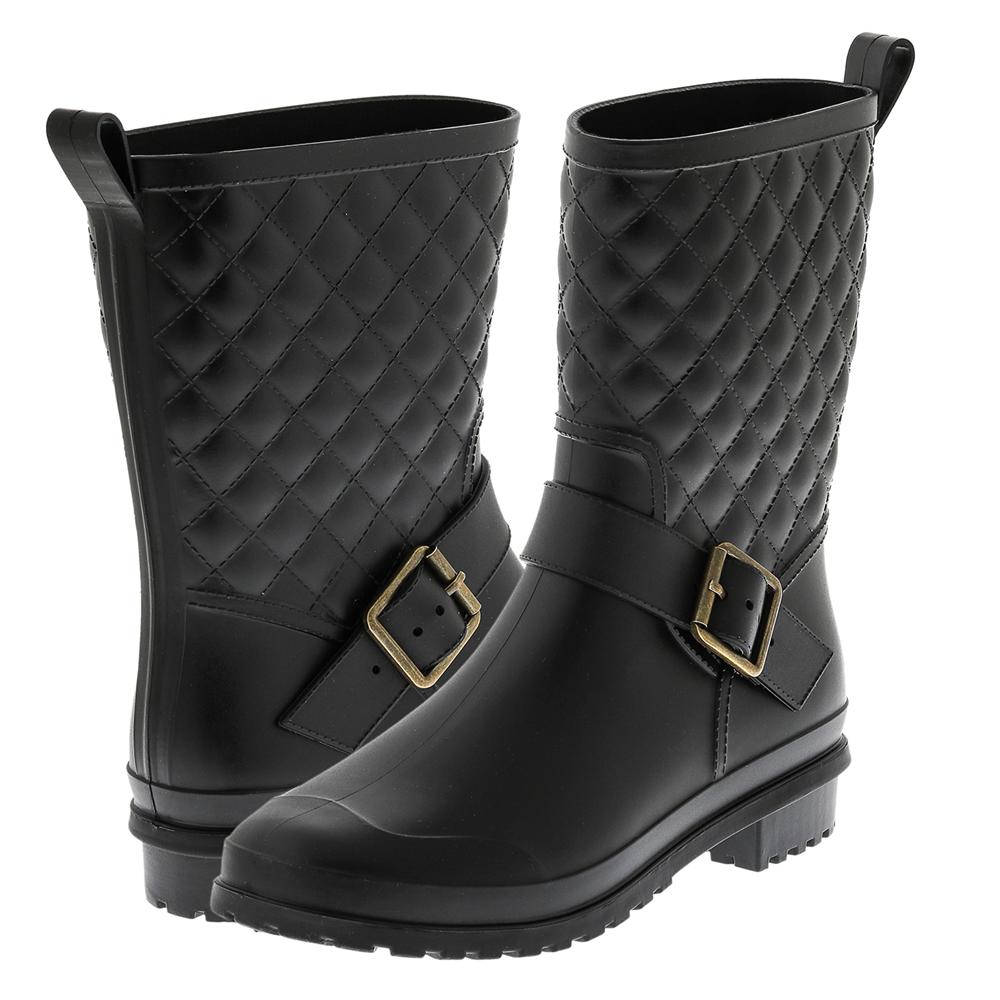 capelli-new-york-gummistiefel-damen-schwarz-matt-wadenhoch image 2
