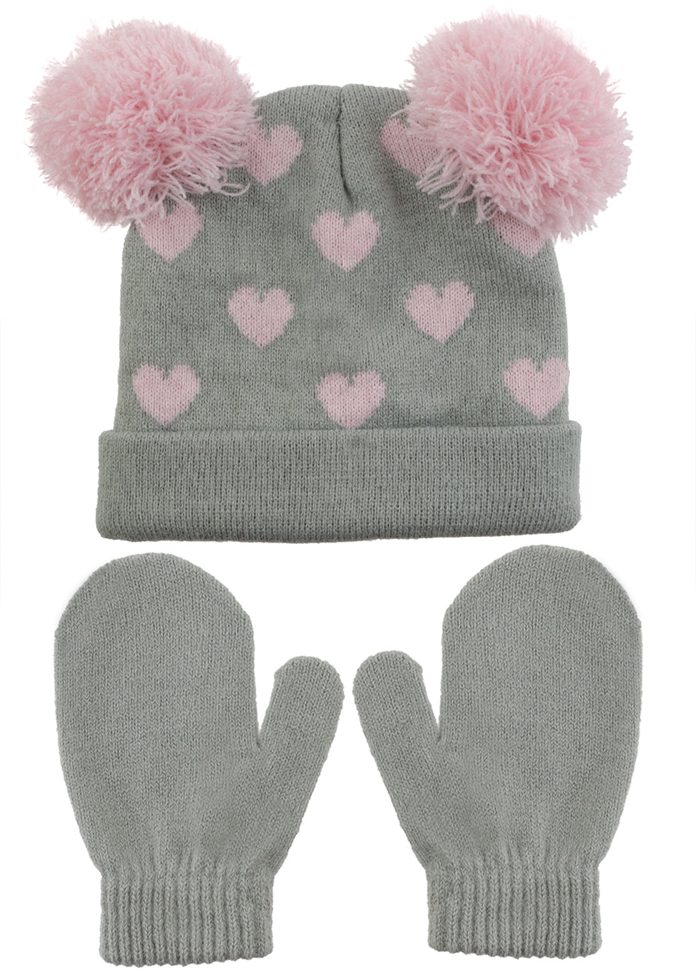 capelli-new-york-baby-m-tze-handschuhe-set-herz-grau-12-24m image 1