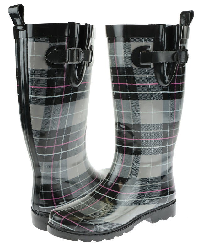 capelli-new-york-ladies-rain-boots-gummistiefel-kariert-hoch image 2