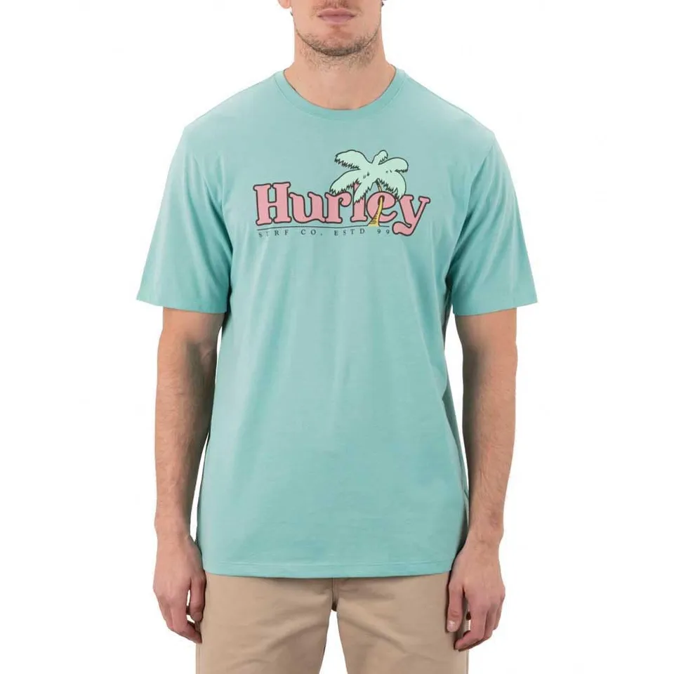 hurley-oz-t-shirt-herren-m-kurzarm-rundhals-frontprint image 1