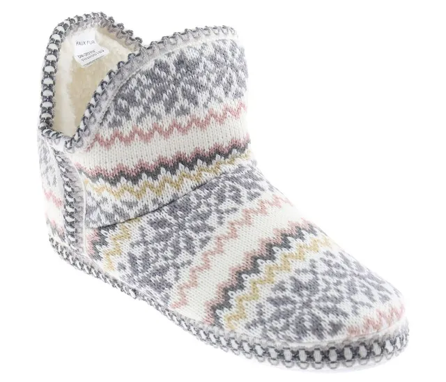 capelli-new-york-fairisle-knit-slipper-boot-hausschuhe-m image 1