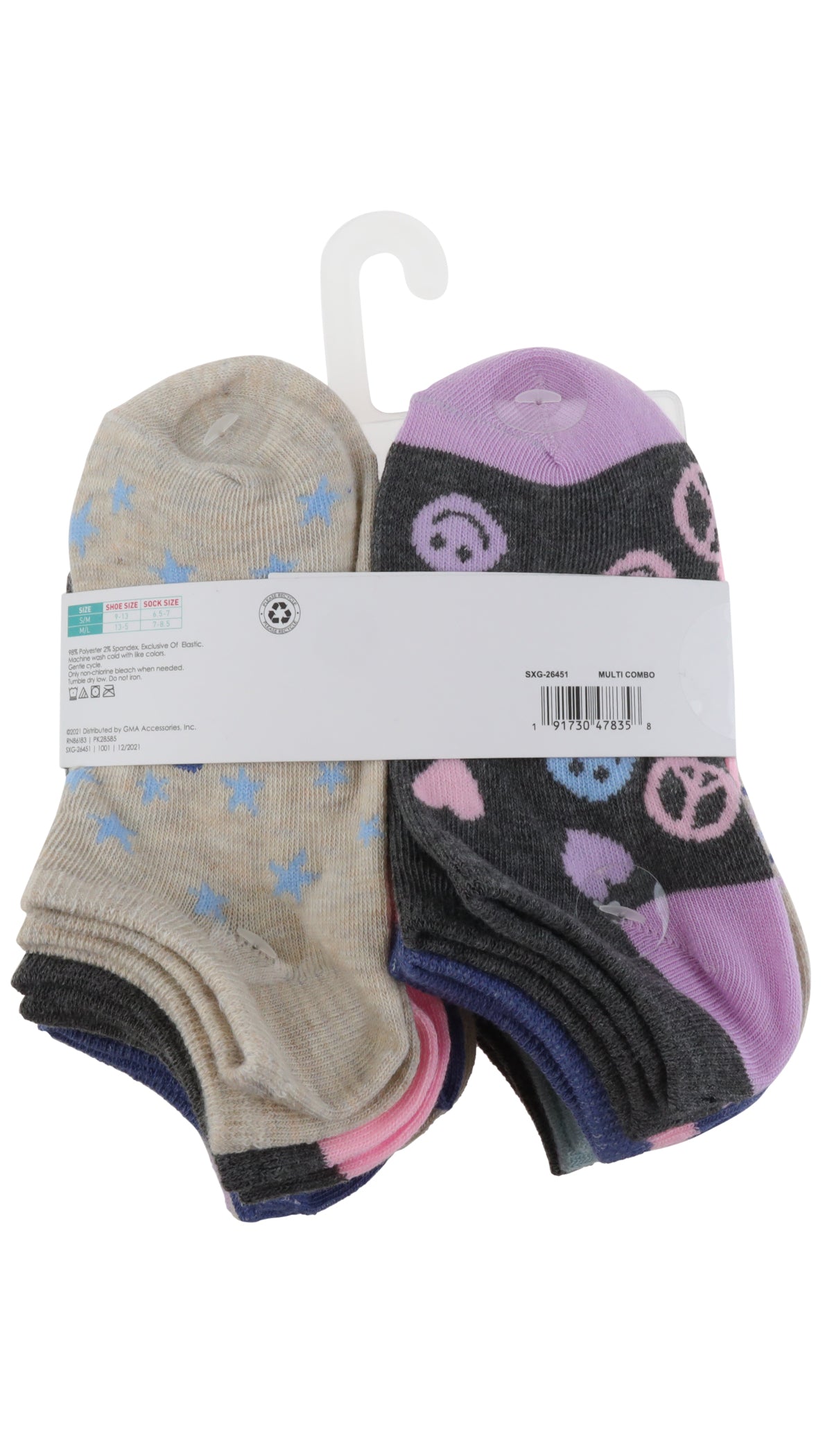 capelli-new-york-charlotte-socken-smiley-tie-dye-20er-pack image 3
