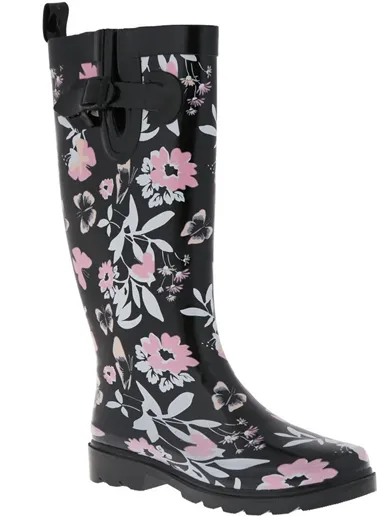 capelli-new-york-ladies-rain-boots-butterfly-gummistiefel-hoch image 1