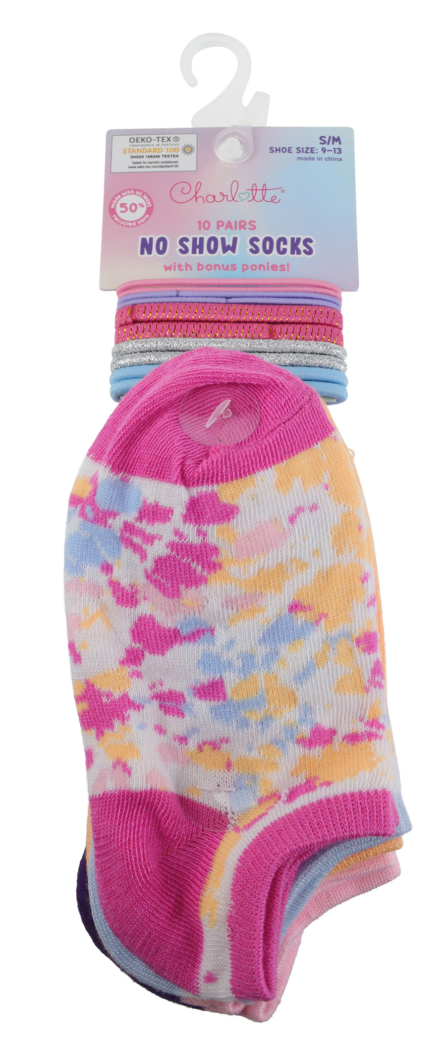 capelli-new-york-charlotte-sneakersocken-10er-tie-dye-kurz-m-dchen image 3