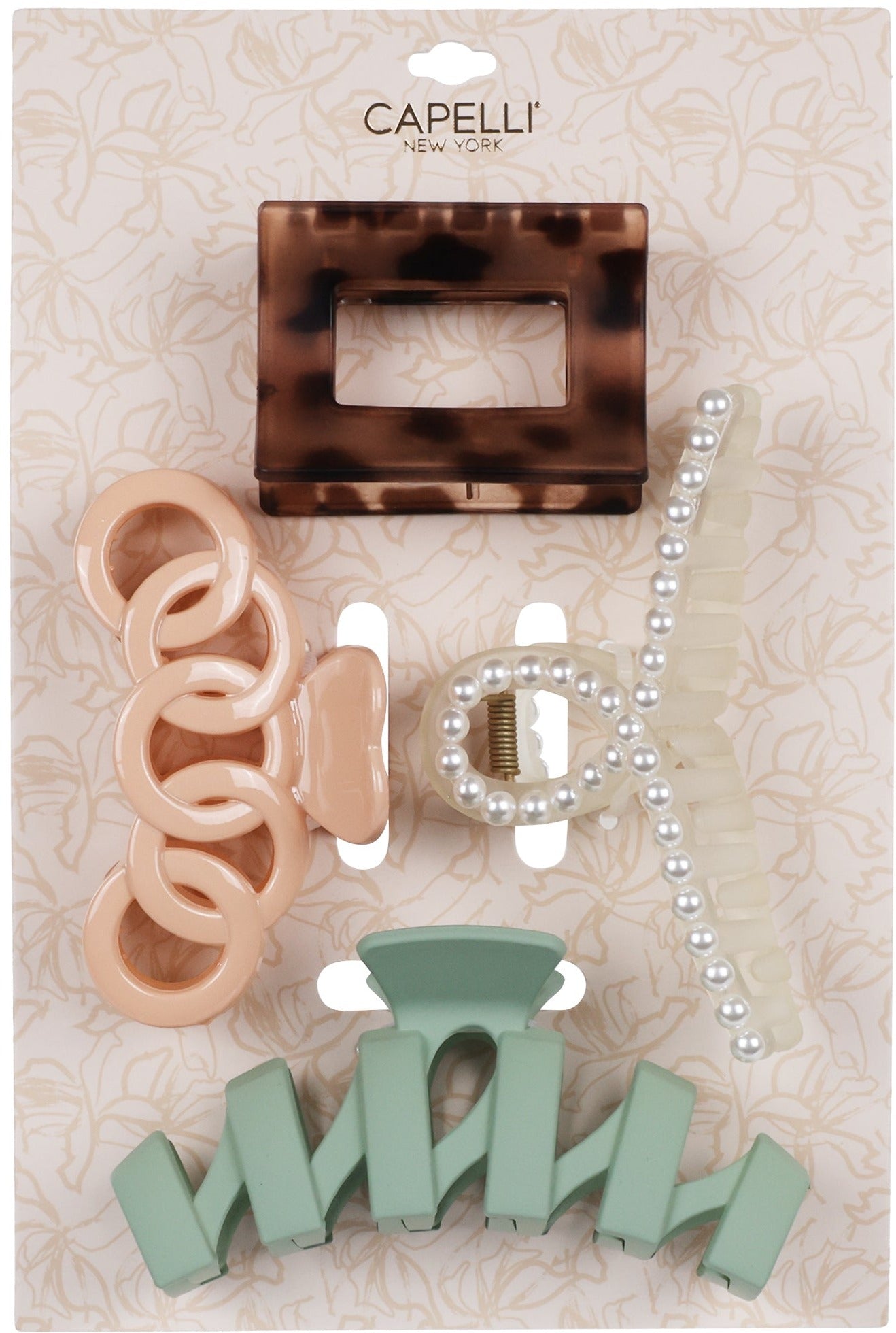 capelli-new-york-haarklammern-damen-4er-set-claw-clips-mix image 1