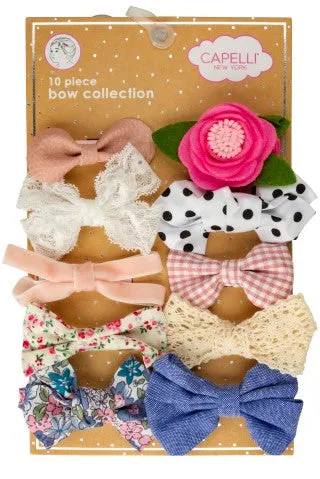 capelli-new-york-infant-bow-set-haarschleifen-10er-bunt image 1