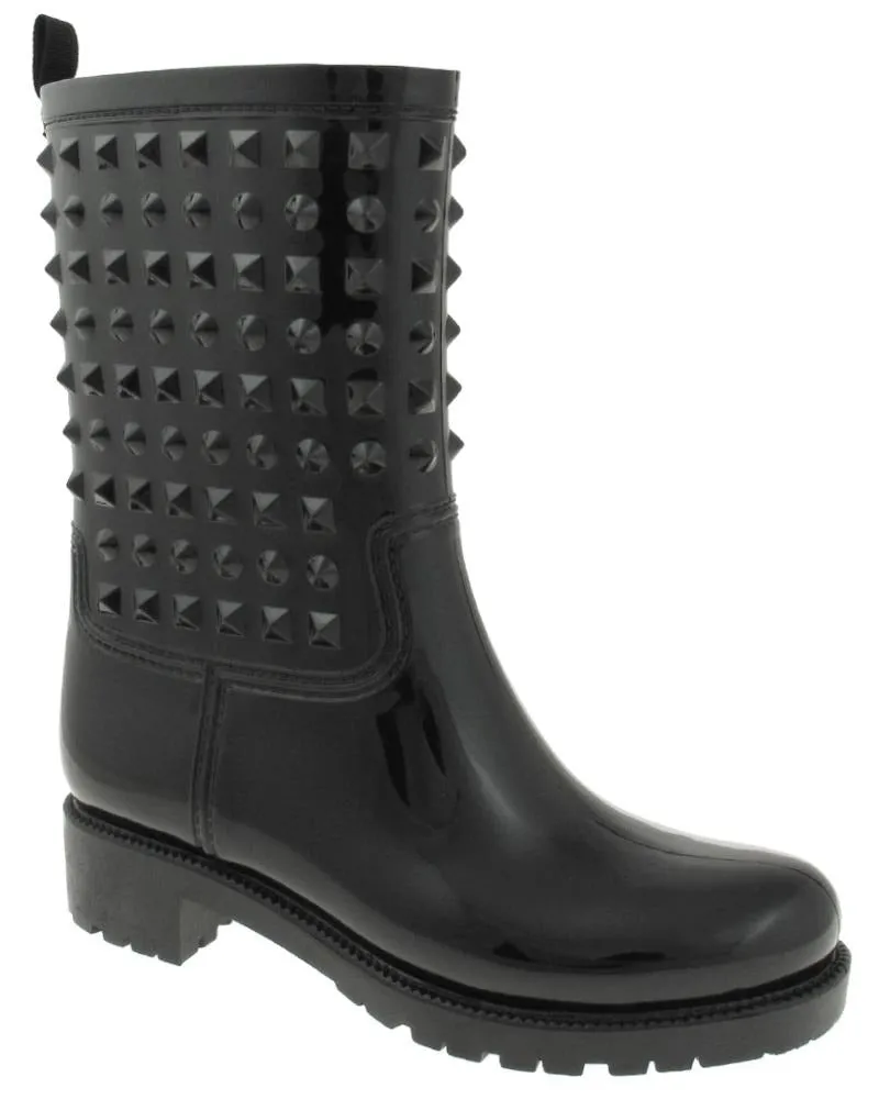 capelli-new-york-ladies-rain-boots-gummistiefel-nieten-wadenhoch image 1