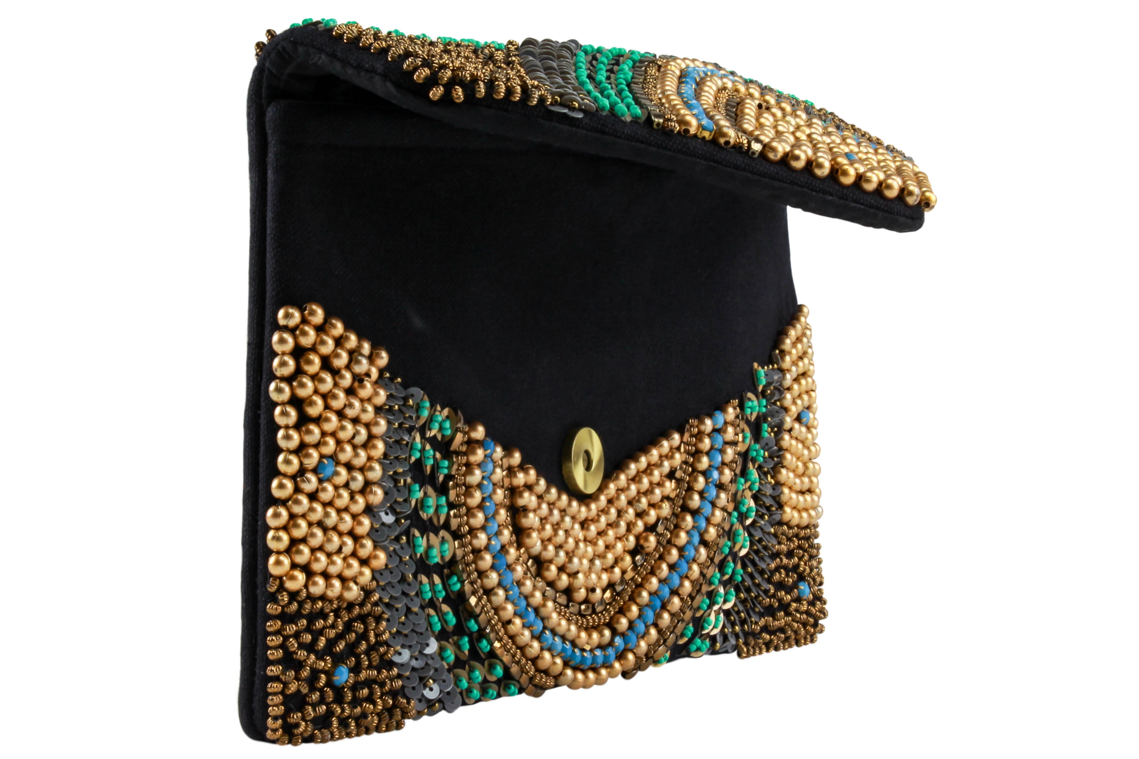 capelli-new-york-beaded-clutch-damen-perlen-schwarz image 4