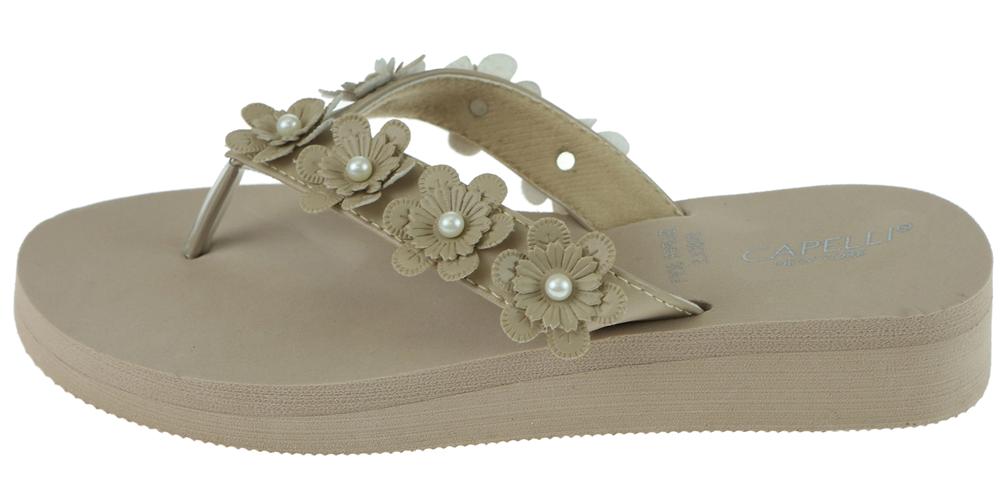capelli-new-york-taupe-floral-keil-zehentrenner-damen image 3