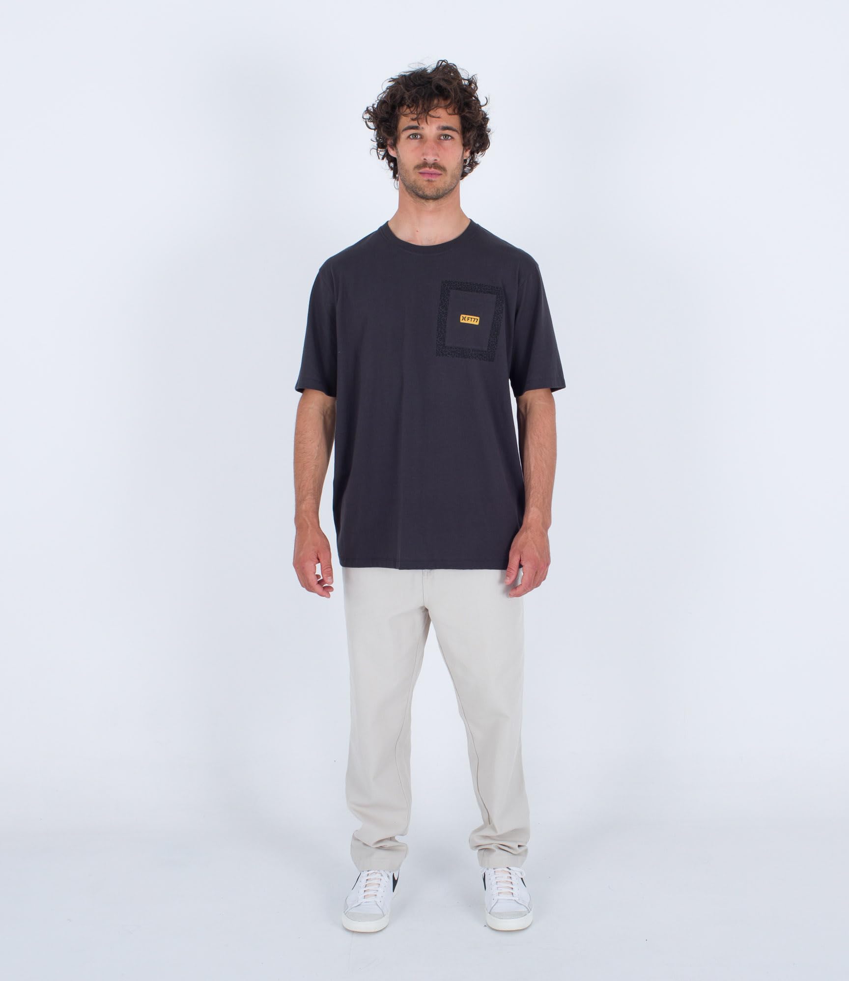 hurley-toledo-pocket-t-shirt-herren-m-schwarz-baumwolle image 6
