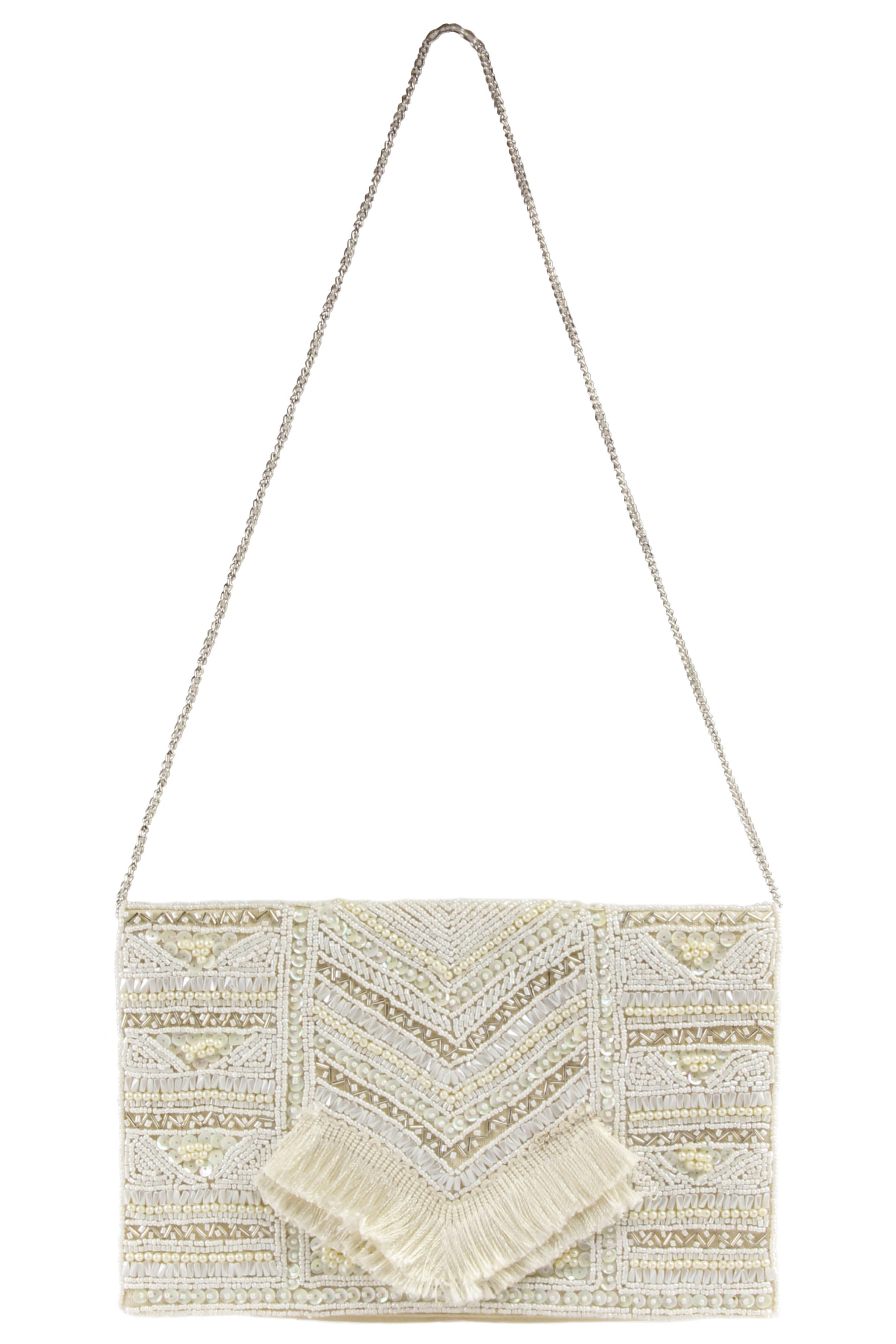 capelli-new-york-ladies-beaded-clutch-perlen-abendtasche-mit-kette image 2