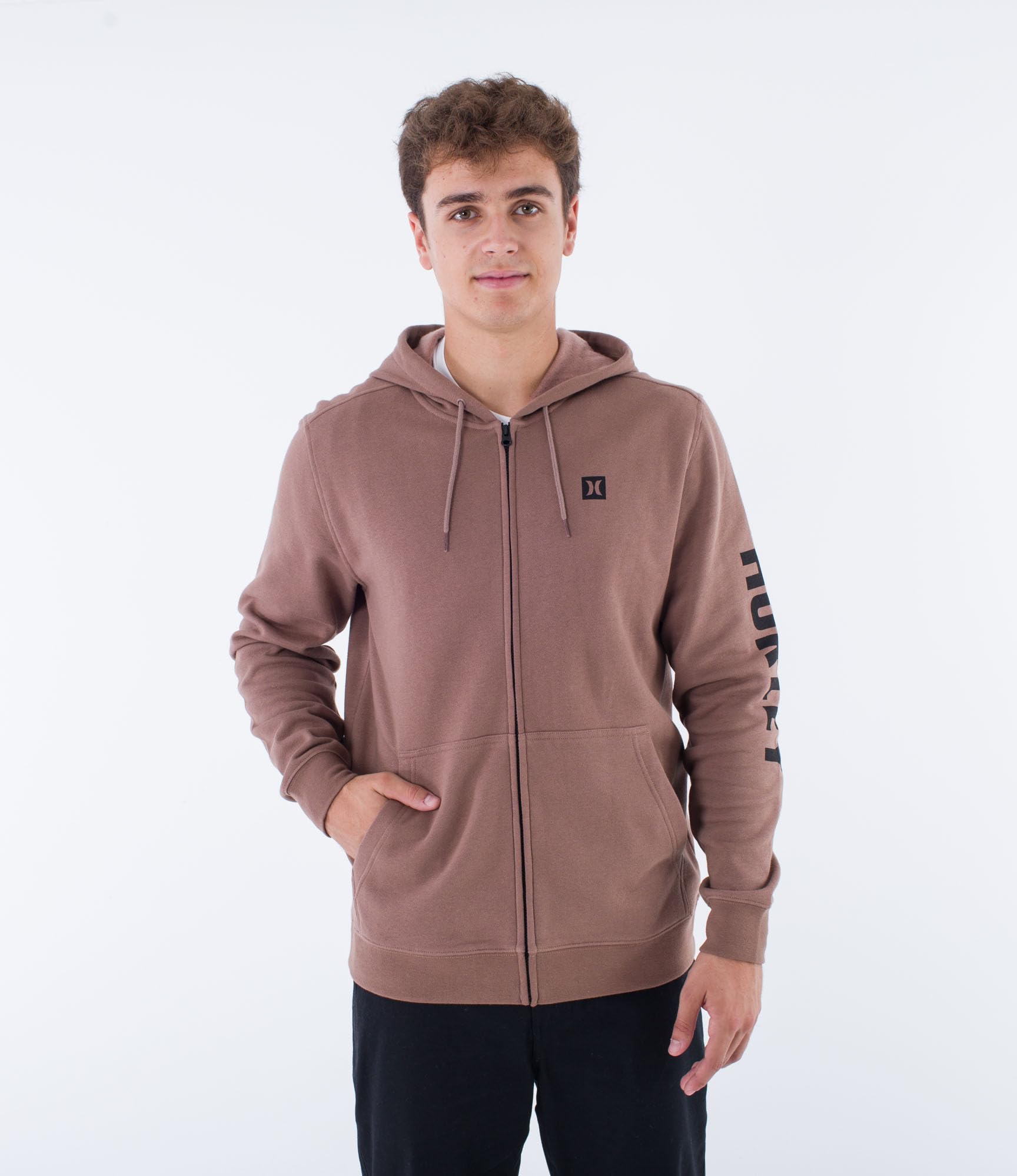 hurley-icon-boxed-fleece-zip-hoodie-herren-s-schwarz image 3
