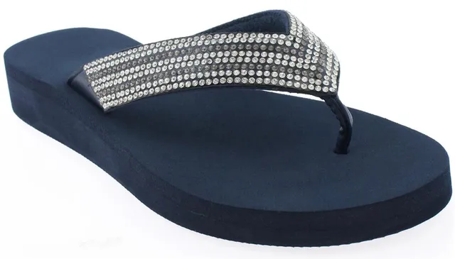 capelli-new-york-flip-flops-damen-navy-keil-strass image 1