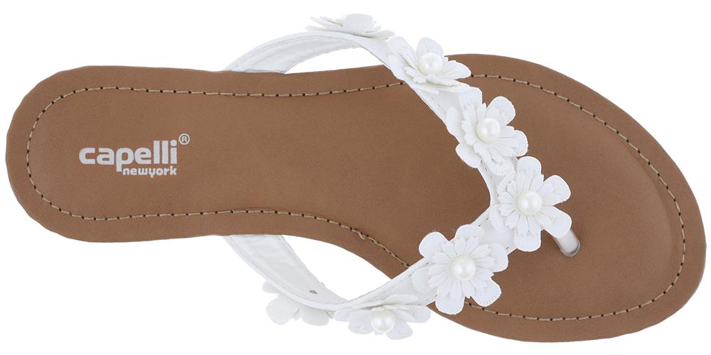 capelli-new-york-ladies-flip-flops-zehentrenner-wei-blumen image 4
