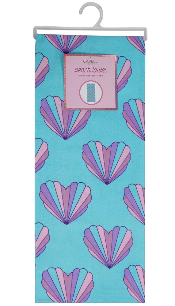 capelli-new-york-mermaid-hearts-strandtuch-blue-combo-baumwolle image 2