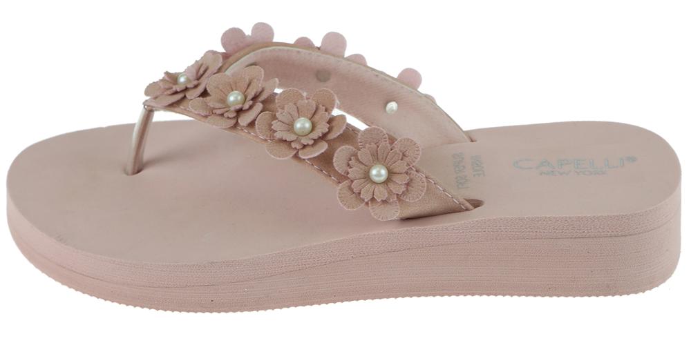 capelli-new-york-damen-flip-flops-rosa-keil-floral image 3