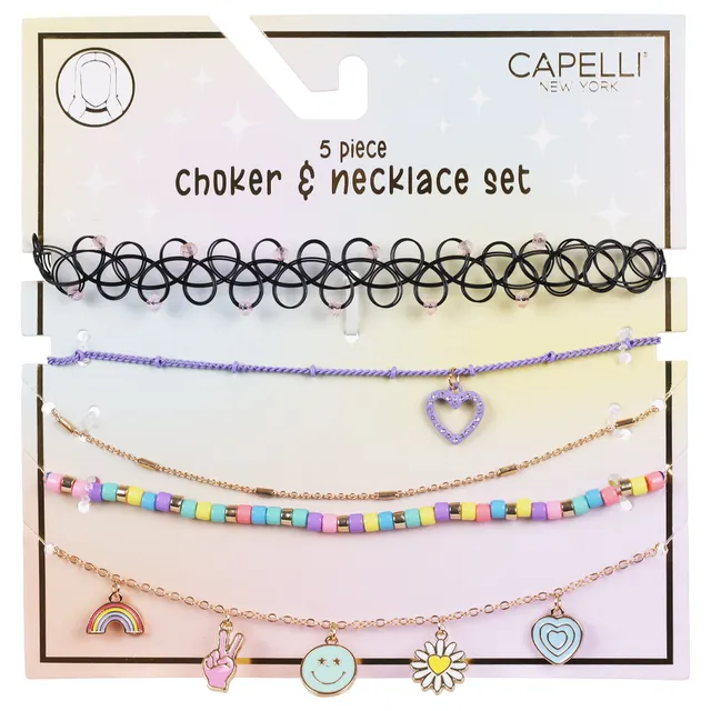 capelli-new-york-girls-jewelry-halskette-5-teilig-schmetterling image 1