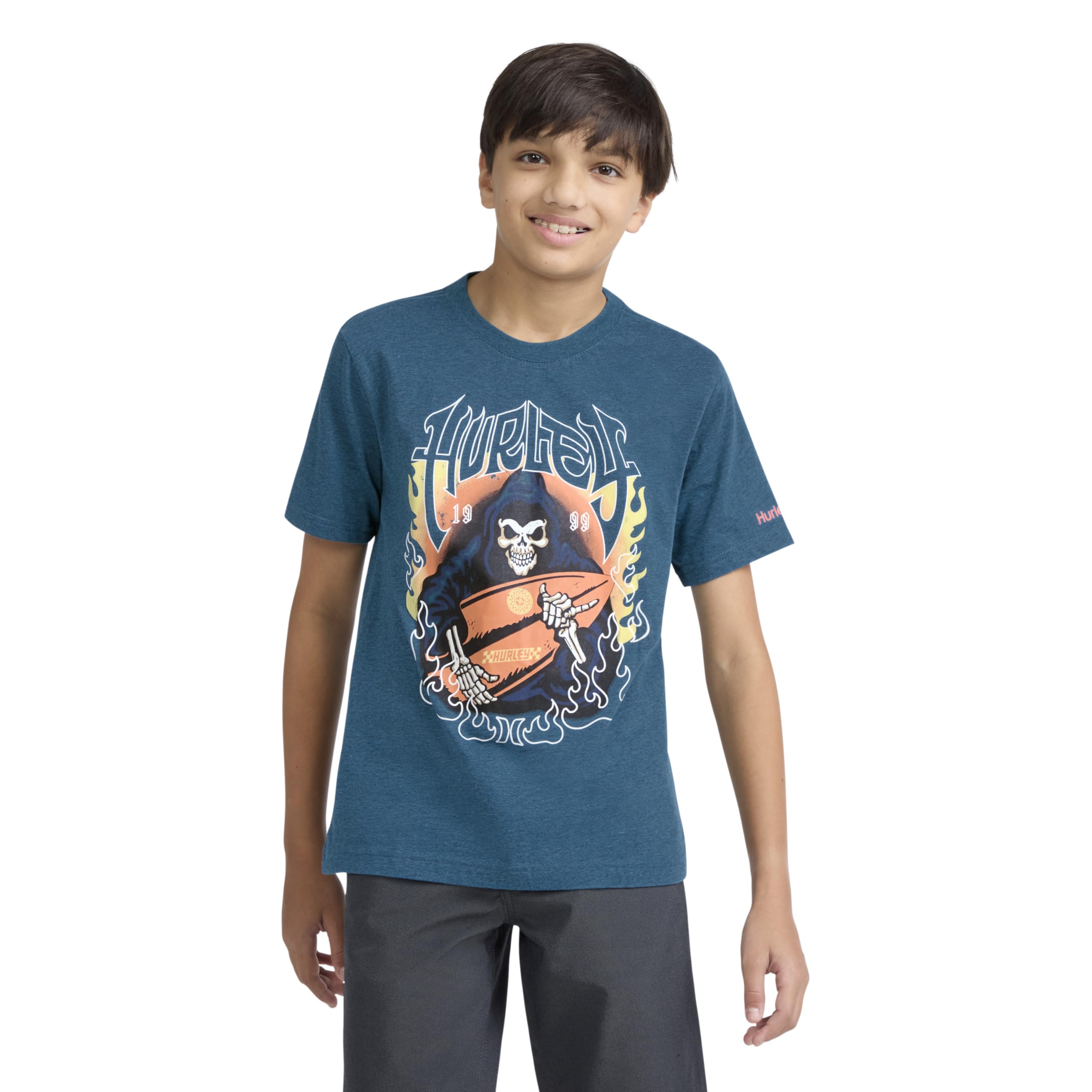 hurley-89059-grafik-t-shirt-jungen-8-10-jahre-print image 3