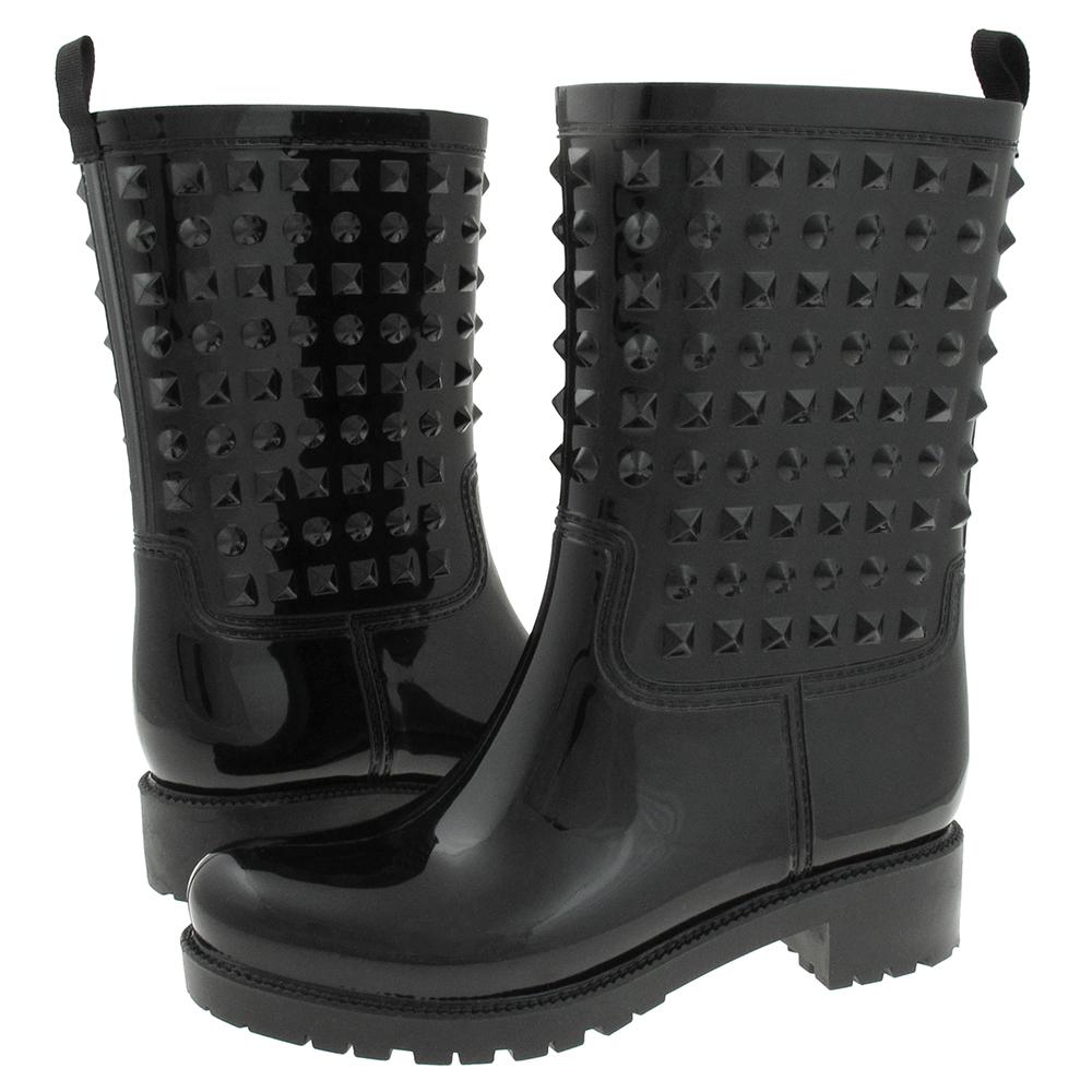 capelli-new-york-ladies-rain-boots-gummistiefel-nieten-wadenhoch image 2