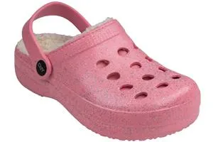 capelli-new-york-girls-clogs-glitzer-clog-1-2-mit-fell-gef-ttert image 1