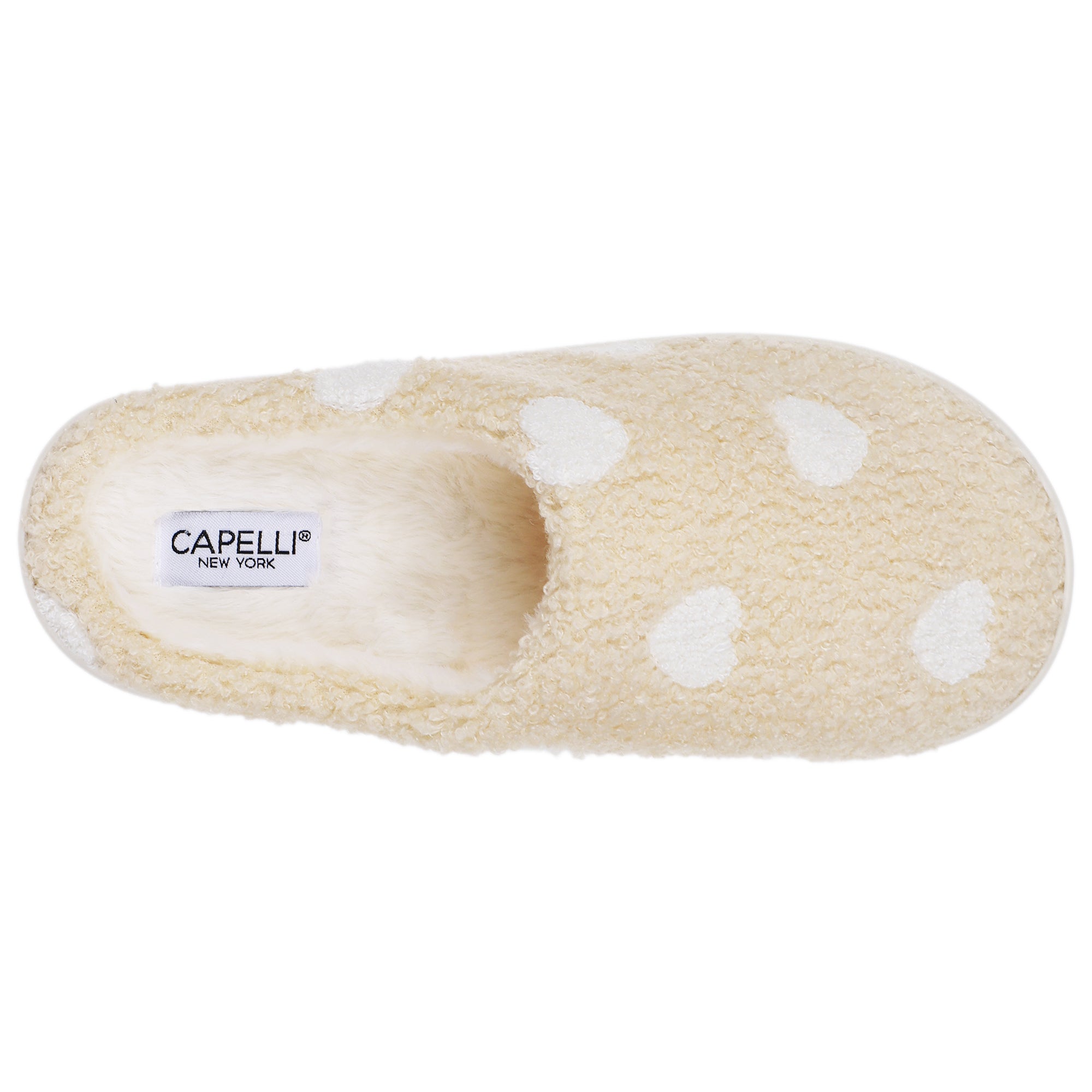 capelli-new-york-hausschuhe-herz-berber-pantoffeln-creme image 2