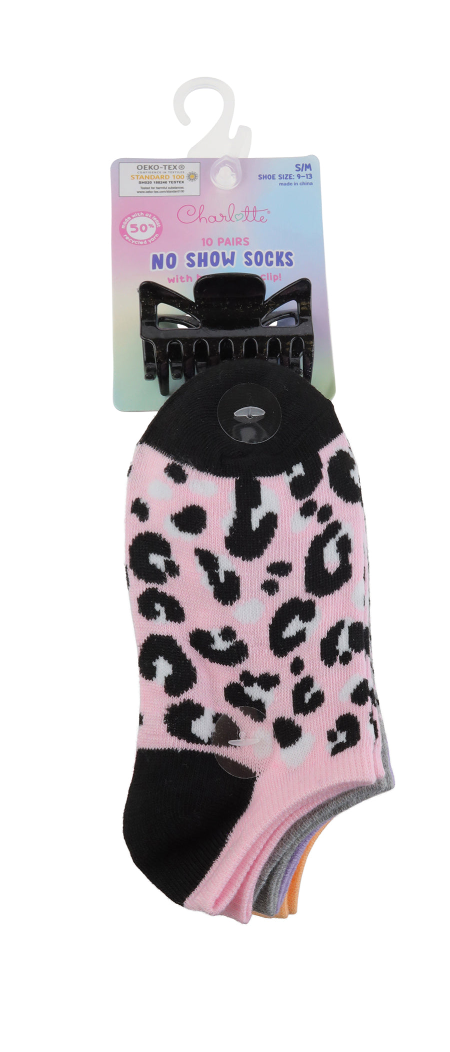 capelli-new-york-charlotte-cheetah-no-show-socken-m-dchen-10er image 2