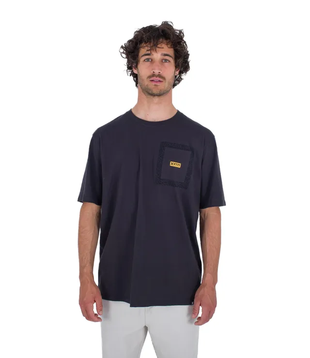 hurley-toledo-pocket-t-shirt-herren-m-schwarz-baumwolle image 1