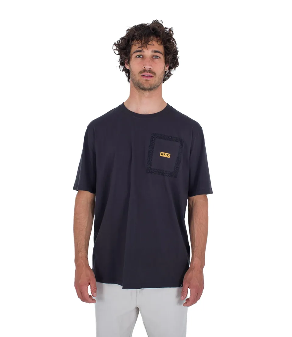 hurley-toledo-pocket-t-shirt-herren-m-schwarz-baumwolle image 1