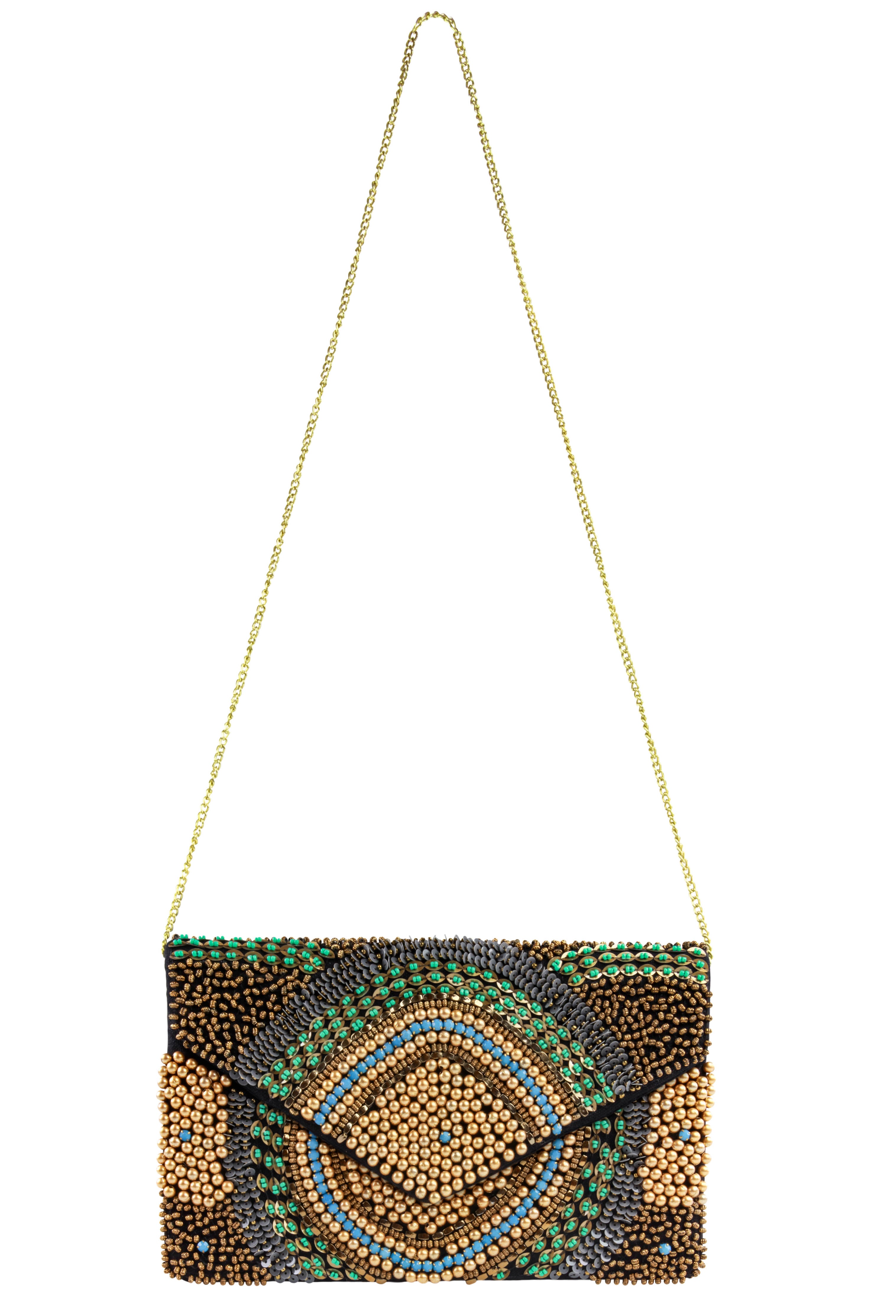 capelli-new-york-beaded-clutch-damen-perlen-schwarz image 2