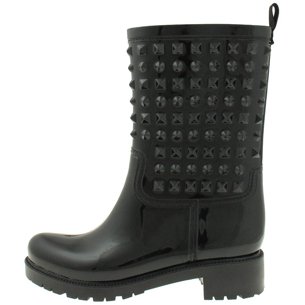 capelli-new-york-ladies-rain-boots-gummistiefel-nieten-wadenhoch image 3