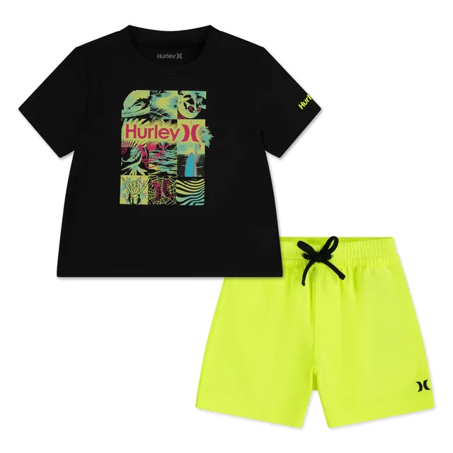 hurley-88793-baby-set-t-shirt-shorts-12-monate-mesh image 1