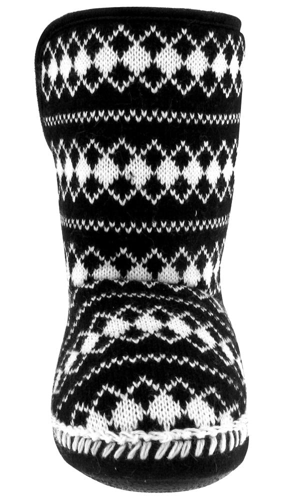 capelli-new-york-damen-hausschuhe-schwarz-strick-boot image 4