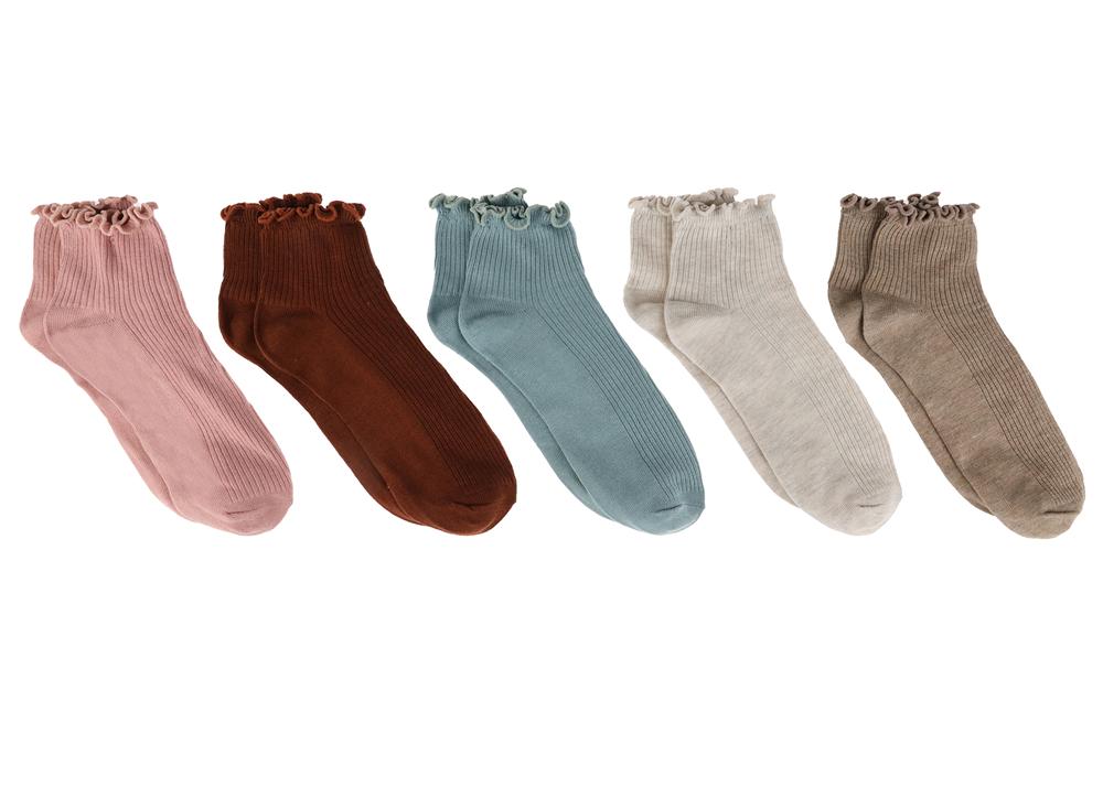 capelli-new-york-ladies-socks-ribbed-ankle-socken-5er-gerippt image 1