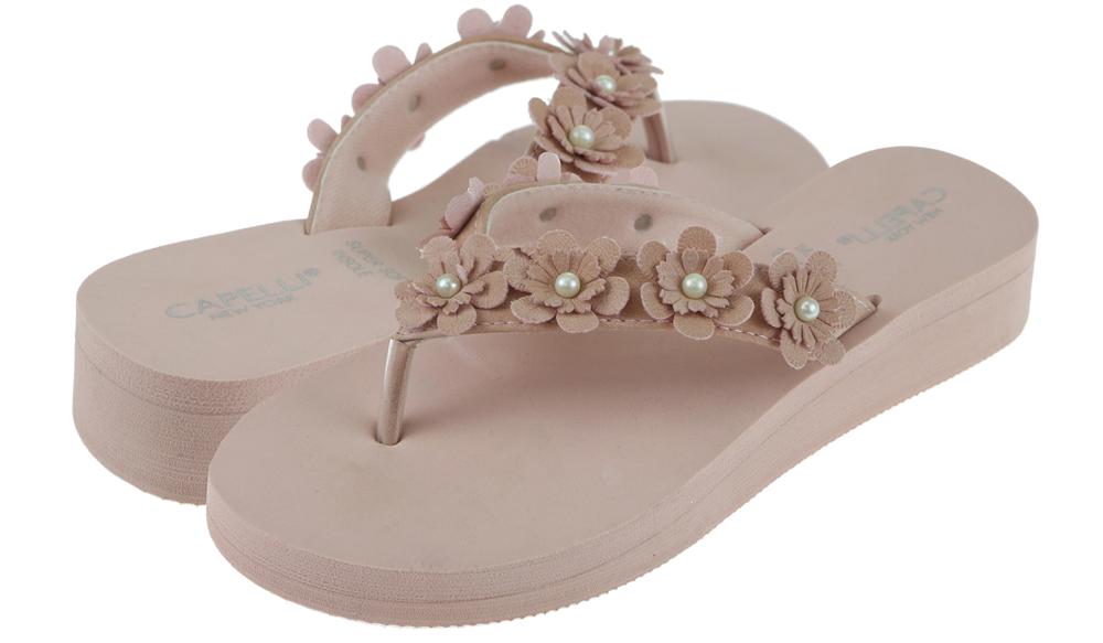 capelli-new-york-damen-flip-flops-rosa-keil-floral image 2