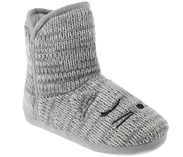 capelli-new-york-ladies-slippers-sleeping-mouse-boot-hausschuhe-grau image 1