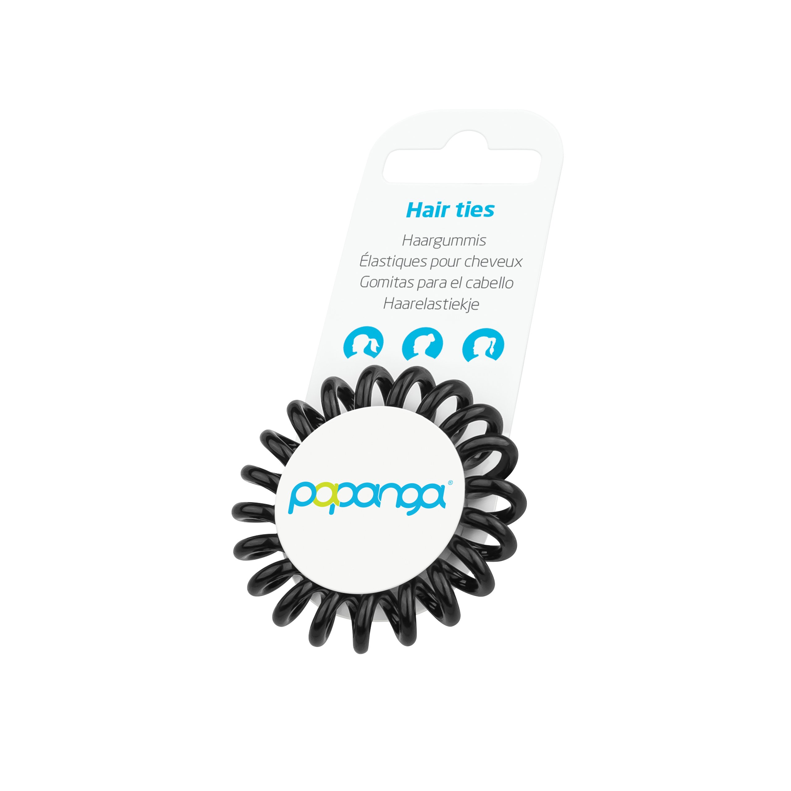 papanga-classic-edition-spiral-haargummi-small-4er-diamond-schwarz-wasserfest image 3