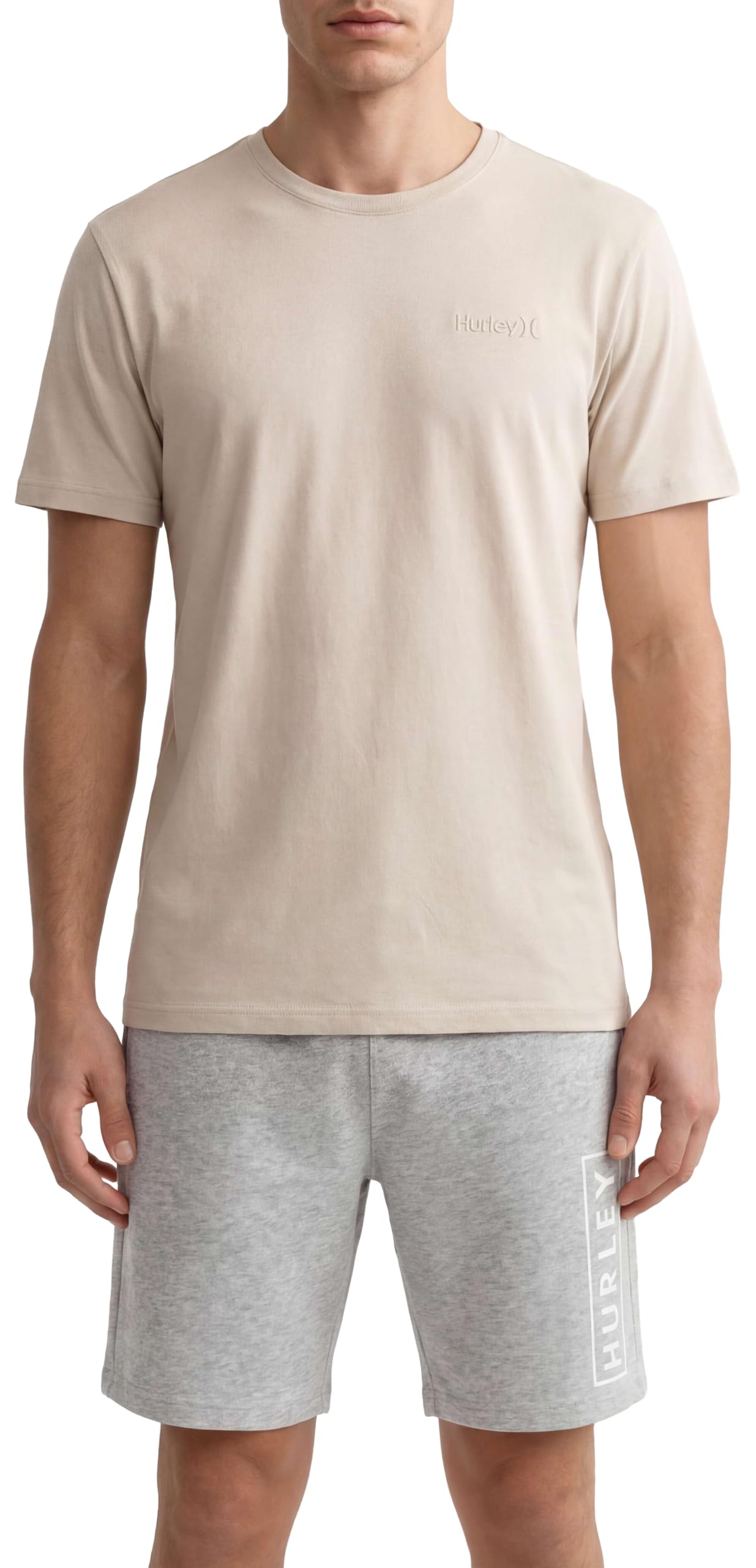 hurley-amped-tee-herren-t-shirt-gr-e-s-grey-navy-baumwolle image 6