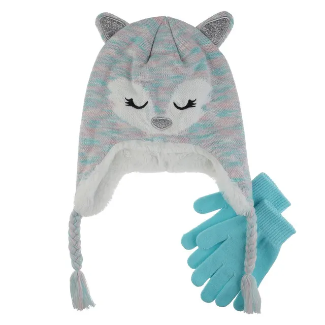 capelli-new-york-fuchs-m-tze-handschuhe-set-mint-s-m-m-dchen image 1