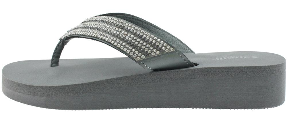 capelli-new-york-ladies-flip-flops-zehentrenner-grau-keil image 3