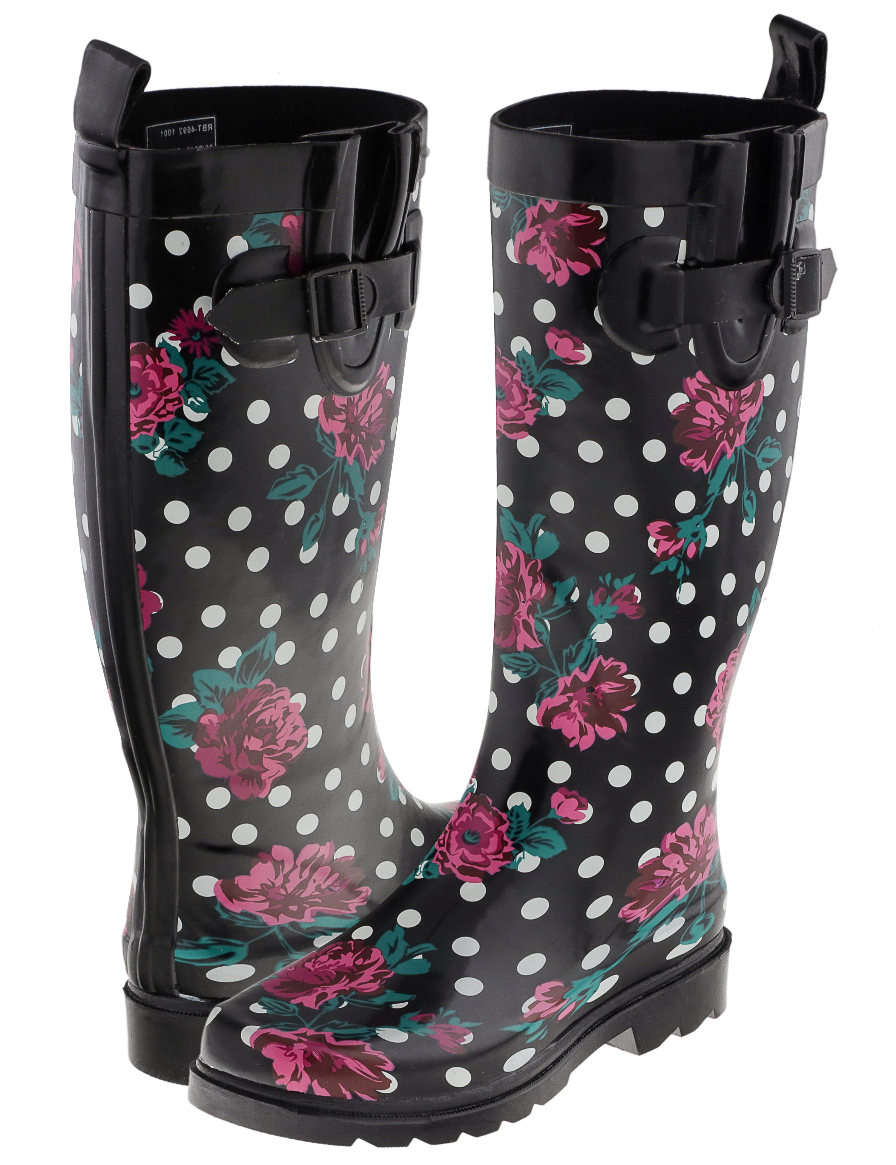 capelli-new-york-ladies-rain-boots-floral-dots-gummistiefel-gr-e-8-wasserdicht image 5