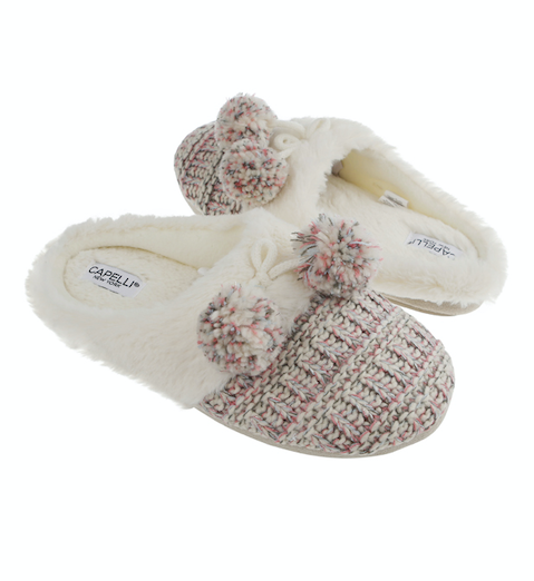 capelli-new-york-ladies-slippers-knit-scuff-hausschuhe-gestrickt image 2