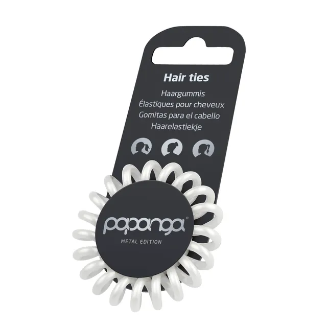 papanga-metal-edition-small-spiral-haargummi-white-pearl-wei image 1
