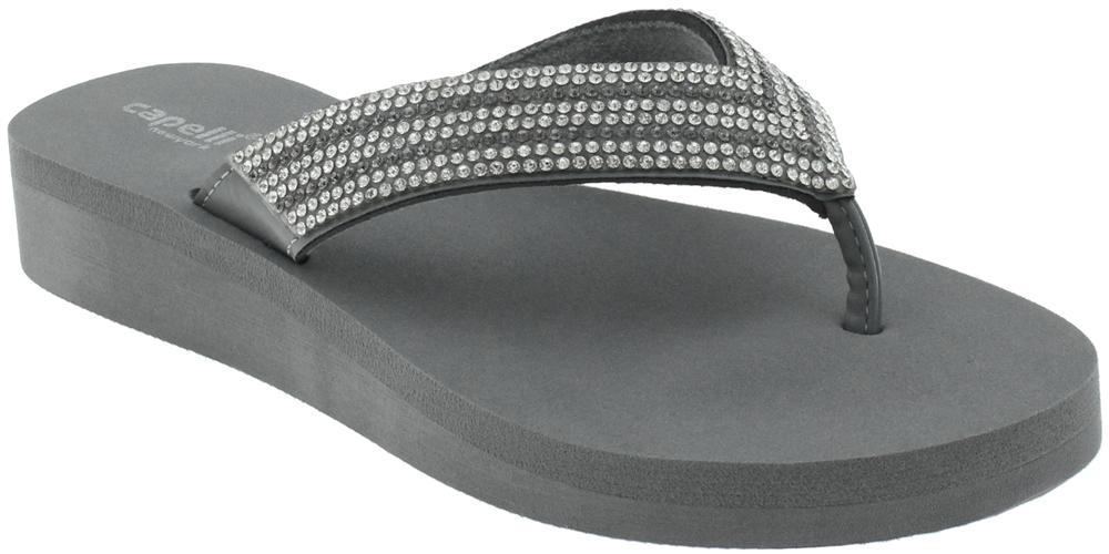 capelli-new-york-ladies-flip-flops-zehentrenner-grau-keil image 1