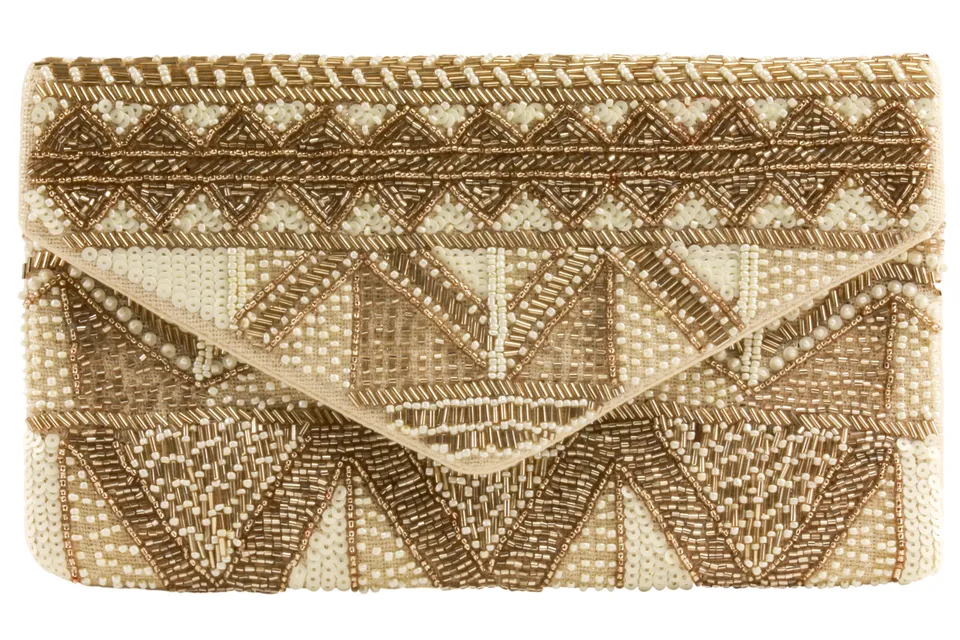 capelli-new-york-clutch-abendtasche-perlen-mit-kette image 1