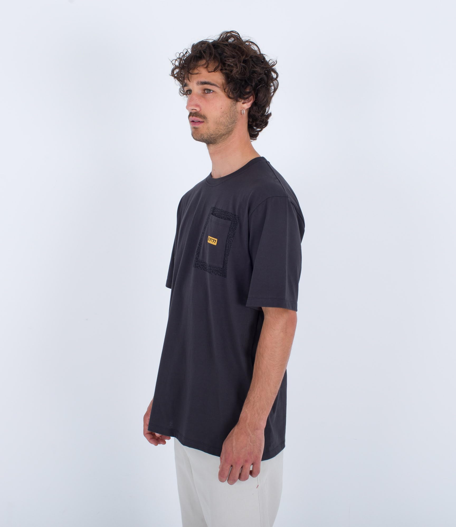 hurley-toledo-pocket-t-shirt-herren-m-schwarz-baumwolle image 3