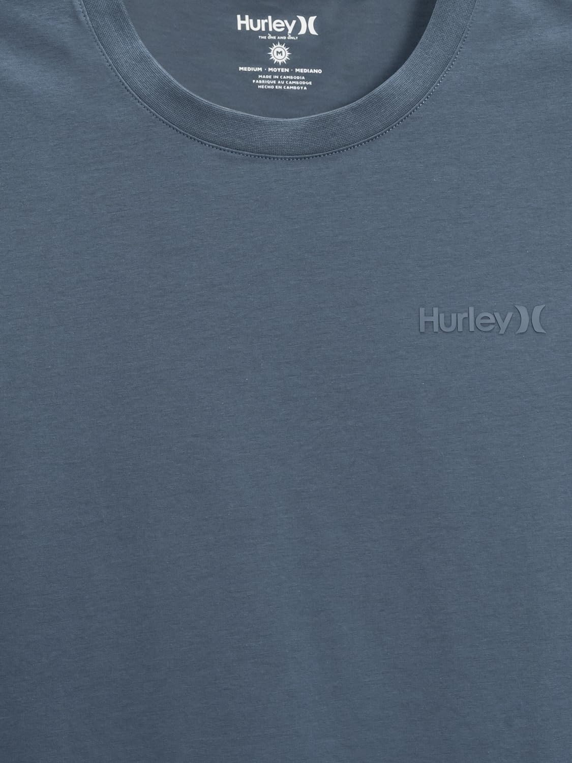 hurley-amped-tee-herren-t-shirt-gr-e-s-grey-navy-baumwolle image 5