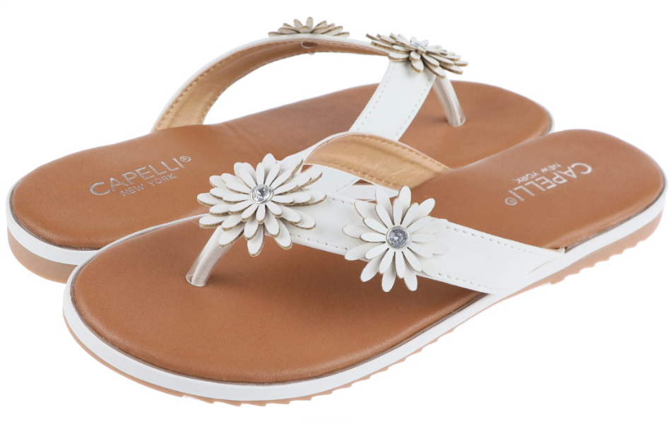capelli-new-york-girls-flip-flops-zehentrenner-wei-kunstleder image 2