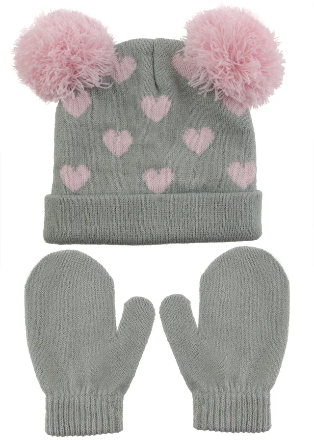 capelli-new-york-baby-m-tze-handschuhe-set-herz-grau-12-24m image 1