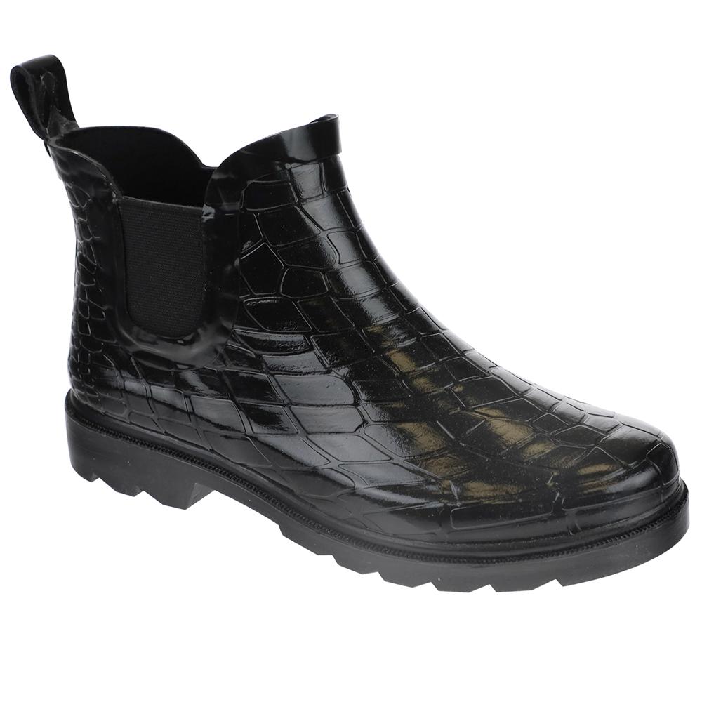 capelli-new-york-ladies-shiny-croco-regenstiefel-kurz-gl-nzend image 1